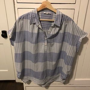 Madewell Central Popover Shirt in Delray Plaid